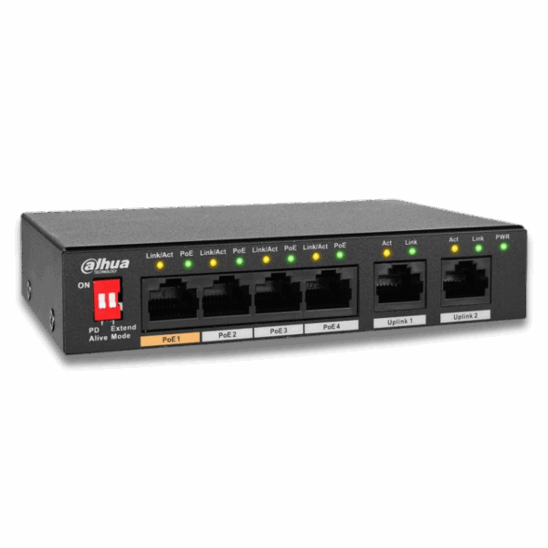 Switch Dahua 4xPoE DH-PFS3006-4ET-60