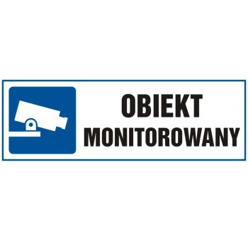 Tabliczka "Obiekt monitorowany" PCV 148mm x 52mm